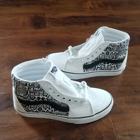 Vans Sk8-Hi Python True White Shoes Sneakers - Picture 2 of 6
